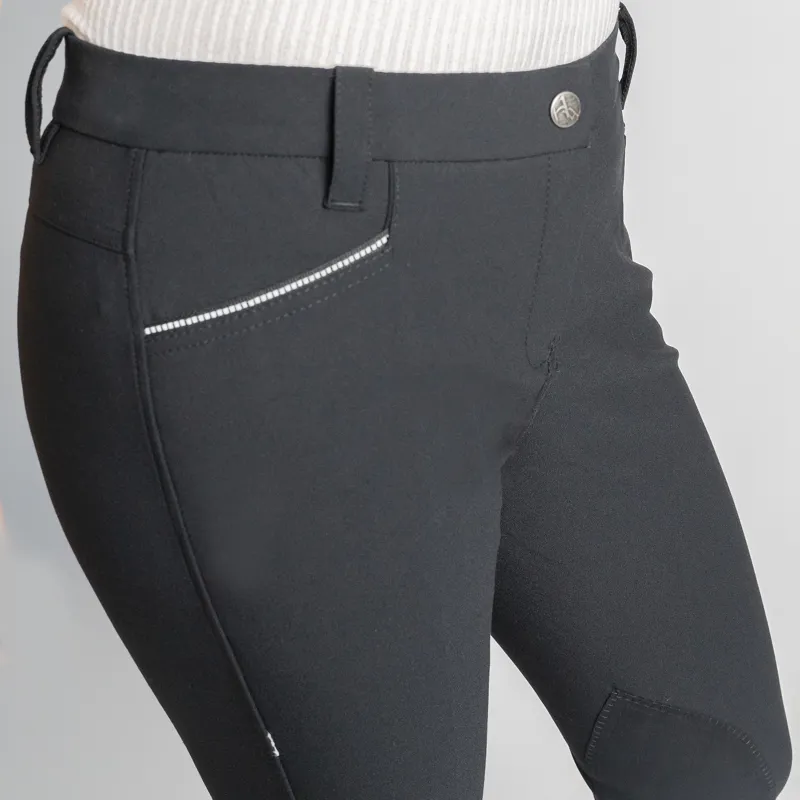 Horseware Ladies Competition Self Seat Breeches - Black - 34-2